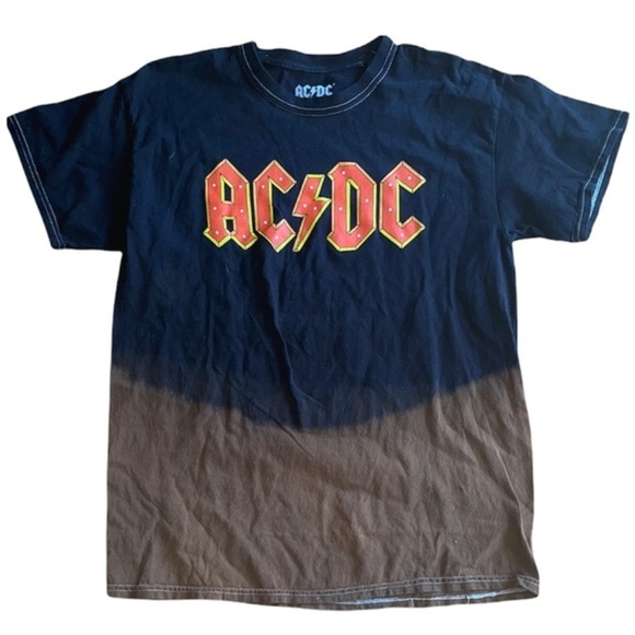 AC/DC | Shirts | Acdc Tie Dye Ombre 0 Cotton Knit Chest Logo W ...